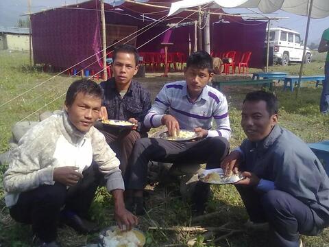with friends